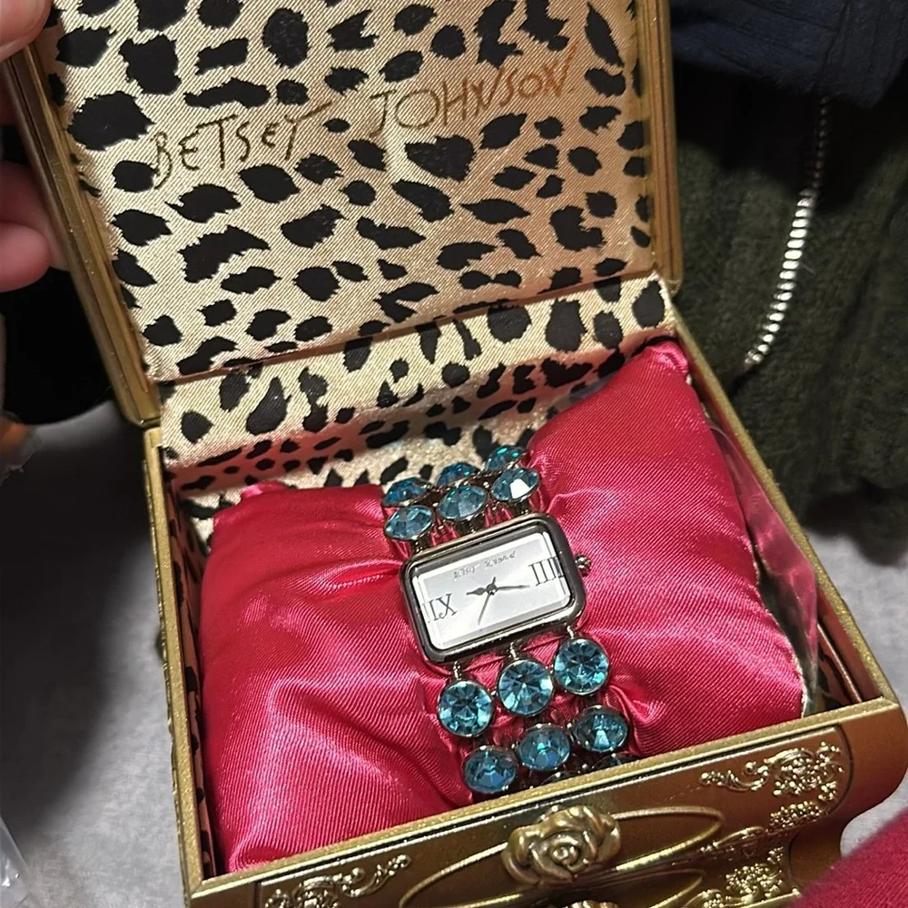 Betsey Johnson Crystal bracelet watch
